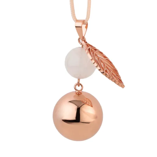 Bola Zwangerschapshanger Pearl Leaf Rose Gold