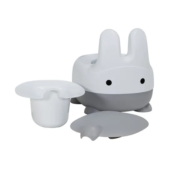 Puck Plaspotje Konijn Wit/Grijs