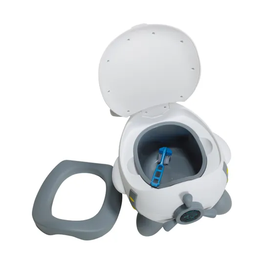 Puck Plaspotje Vliegtuig Wit/Grijs

