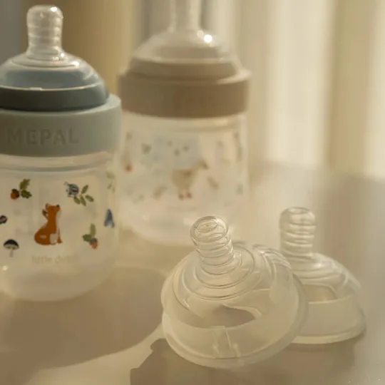 Mepal Mio Flesspeen - Medium Flow - 2 Stuks - Helder