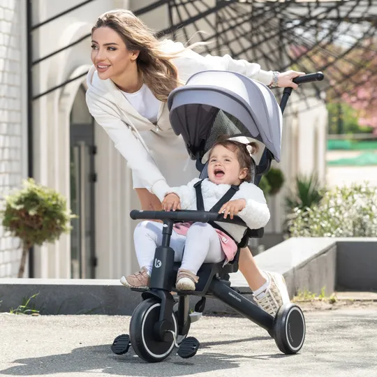 Kikkaboo Trix Driewieler - 8 in 1 - Grijs