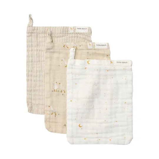 Little Dutch Little Goose Washandjes - 3 Stuks - 21 x 14 cm 