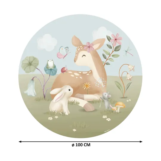 Little Dutch Wallpaper Circle Fairy Garden 100 cm